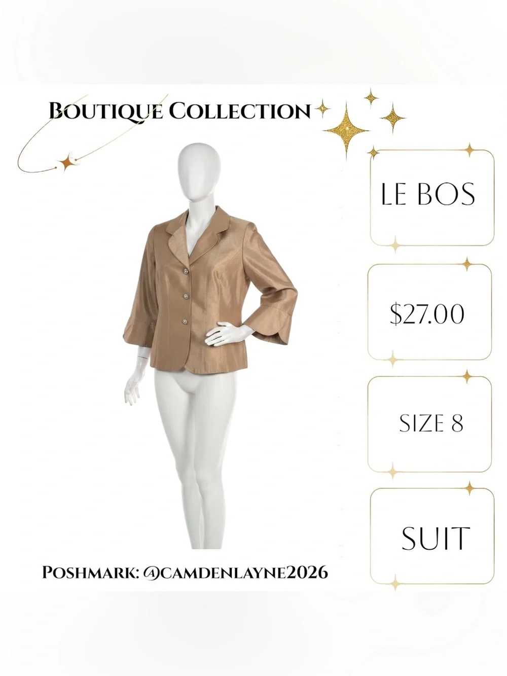 Iridescent Champagne Jacket with Pencil Skirt Outfit -Sleek Professional Styling